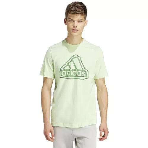 adidas T-Shirt Uomo con Scritta Distintivo - Comfort e Stile Unico
