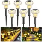 AGOTD Lampada solare a fungo impermeabile per giardino e spazi esterni