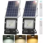 Aigostar Faro LED Esterno Dimmerabile con Pannello Solare e Telecomando IP66