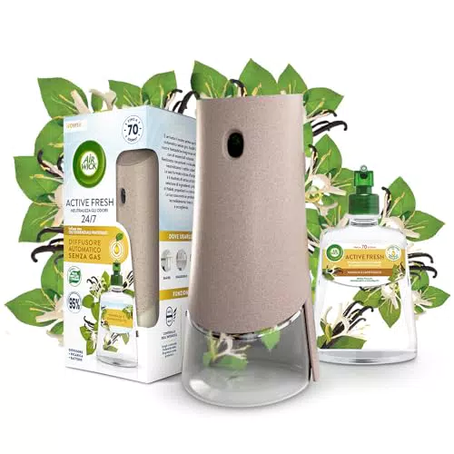 Airwick Deodorante per Ambienti Diffusore Automatico Fragranza Vaniglia e Caprifoglio