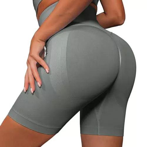 Aisprts Pantaloncini Sportivi Donna Push Up a Vita Alta per Allenamento Fitness
