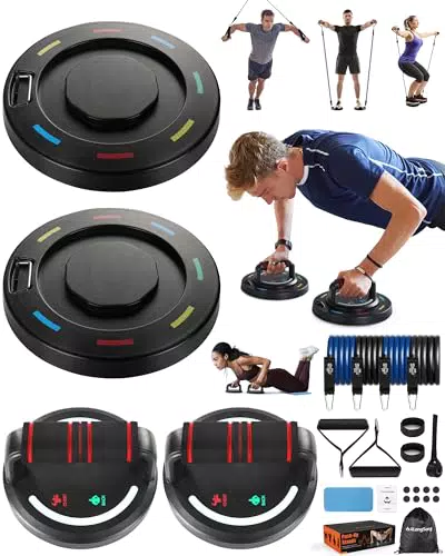 AlongSong Tavola Push-up Multifunzione con Maniglie e Fascia di Resistenza