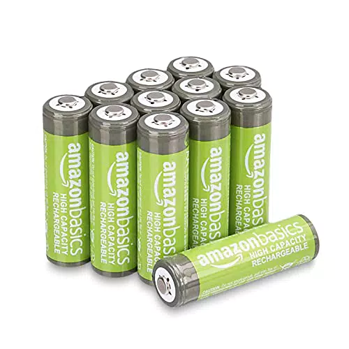 Amazon Basics - Batterie AA ricaricabili, ad alta capacità