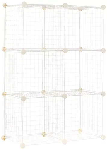 Amazon Basics Scaffalatura in Filo Modello Cubo, 37.08 x 76.96 x 113.79 cm