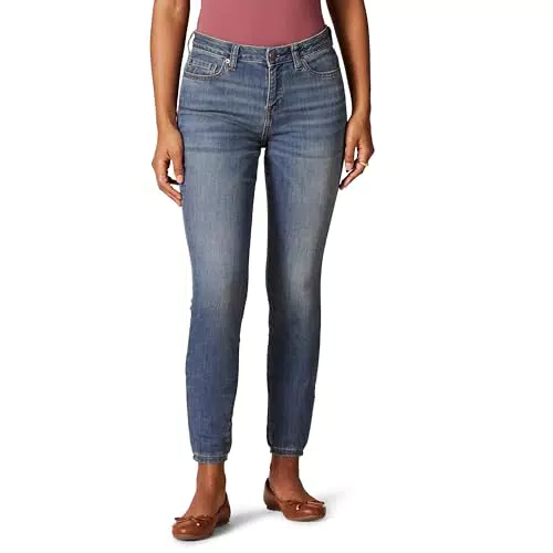 Amazon Essentials Jeans Curvy Aderenti a Vita Media per Donna