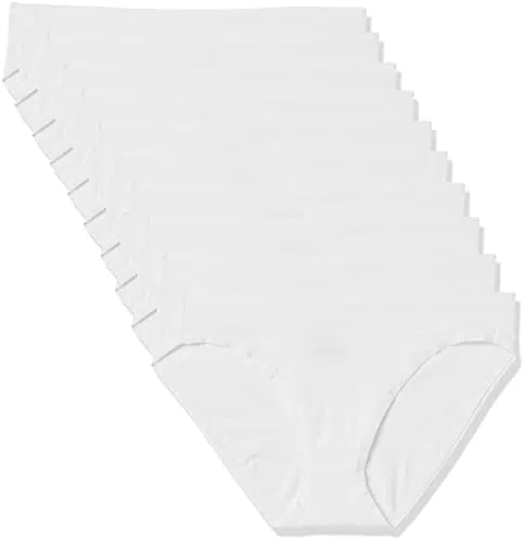 Amazon Essentials Slip Bikini in Cotone Donna, Pacco da 10