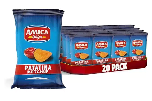 AMICA Chips Gusto Ketchup - Snack Senza Glutine con Olio di Semi di Girasole