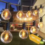 Aourow Catena Luminosa Esterno 15M con Lampadine E12 G40 per Decorazioni Feste