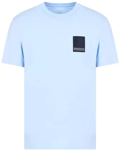 Armani Exchange T-Shirt con Logo Milano, Edizione Limitata, Vestibilità Regolare