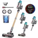 Aspirapolvere Senza Fili 550W OLED Smart - Scopa Elettrica Potente con Carica a Parete