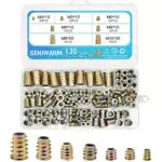 Tool Kit Assortimento Dadi e Inserti Filettati per Mobili in Legno M4 M5 M6 M8 M10