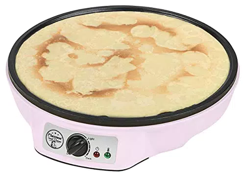 Bestron Crepiera Elettrica Retrò per Crêpes Ø 30 cm con Rivestimento Antiaderente