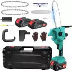 BIAOQINBO Motosega a Batteria per Potatura, Elettrica Portatile per Giardini