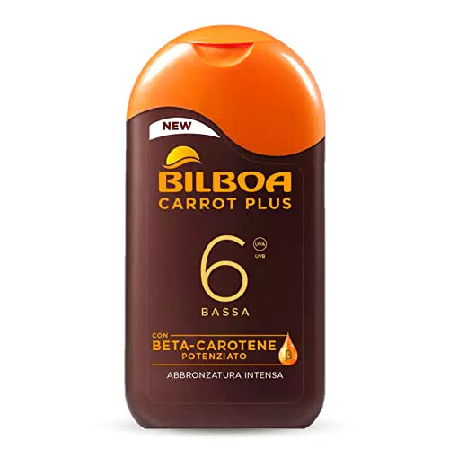 Bilboa Carrot Plus Latte Solare SPF 6 Abbronzante Corpo con Betacarotene