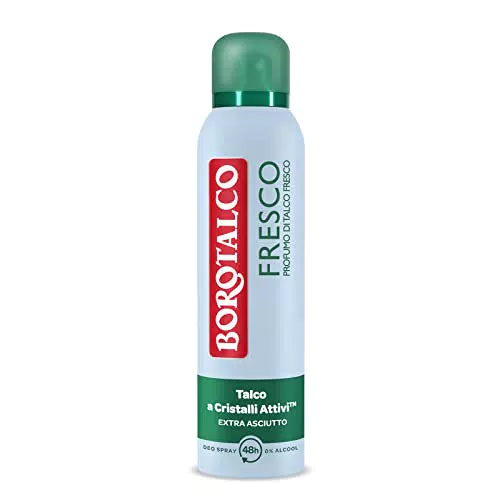 Borotalco Deodorante Spray Fresco, Formula Senza Alcool, 48h Efficacia