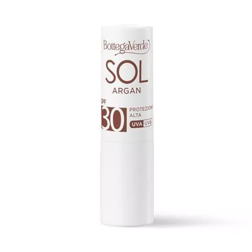Bottega Verde SOL Argan Stick Labbra Nutriente e Protettivo SPF30 Water Resistant
