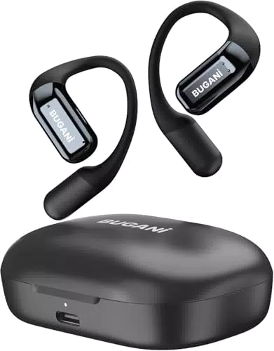 Bugani Cuffie Open Ear Bluetooth 5.4, 32 Ore di Riproduzione, Impermeabili
