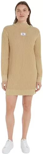 Calvin Klein Jeans Monologo Vestito in Maglia Sweater Dress