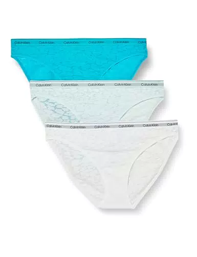 Calvin Klein Slip Bikini Modellanti Donna con Pizzo - Confezione Elegante