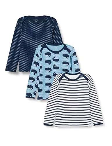 Care T-Shirt LS Unisex a Maniche Lunghe per Bimbi 0-24 Mesi