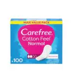 Carefree Salvaslip Cotton Feel Normal Senza Profumo, 100% Traspiranti e Comodi