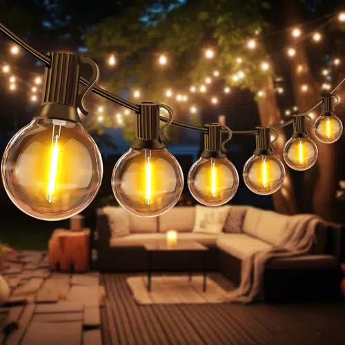 Luci da Esterno G40 - Catena Luminosa Impermeabile per Giardino e Terrazzo