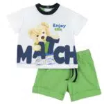 Chicco Completo Neonato con T-shirt e Pantaloncini Corti in Cotone, 0-24 Mesi