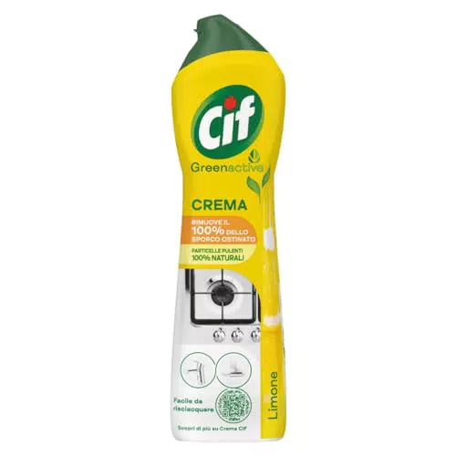 Cif Crema Detergente per Superfici Dure - Rimuove Grasso e Macchie di Calcare