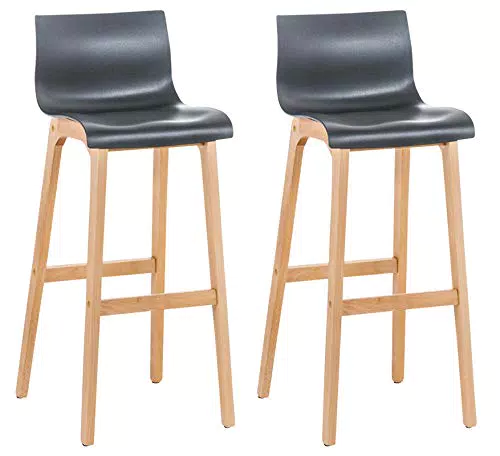 CLP Sgabelli Design Hover in Polipropilene e Legno Naturale per Cucina