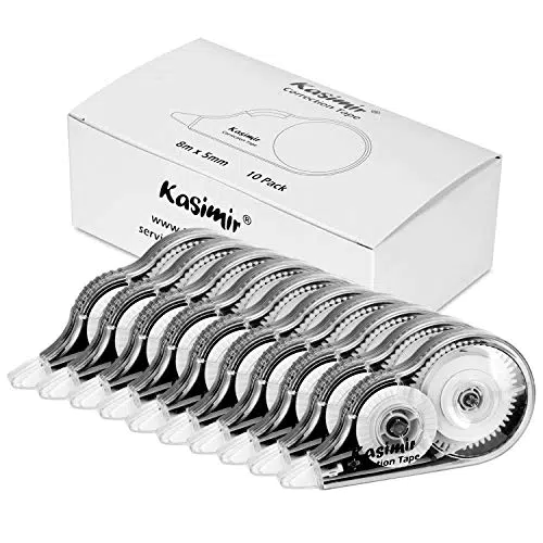 Kasimir Correttore a Nastro per Scrittura - Nastro di Correzione 8m x 5mm