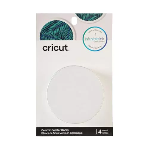 Cricut Sottobicchieri Personalizzabili in Ceramica - Modello Rotonda