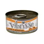 Croci Vibrisse Cibo Umido per Gatti con Pollo e Gamberetti, Naturale e Senza Conservanti