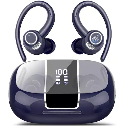 Csasan Auricolari Bluetooth Sport con Cancellazione Rumore e Bassi Profondi