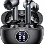 Cuffie Bluetooth 5.3 Stereo con Display LED e 4 Microfoni, Impermeabili IP7