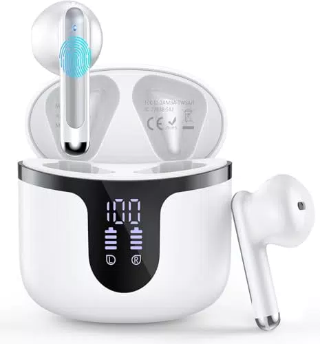 Cuffie Bluetooth 5.3 In Ear con Microfono e Cancellazione del Rumore IP7