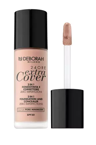 Deborah Milano Fondotinta e Correttore Fluido 24 Ore Extra Cover SPF 20