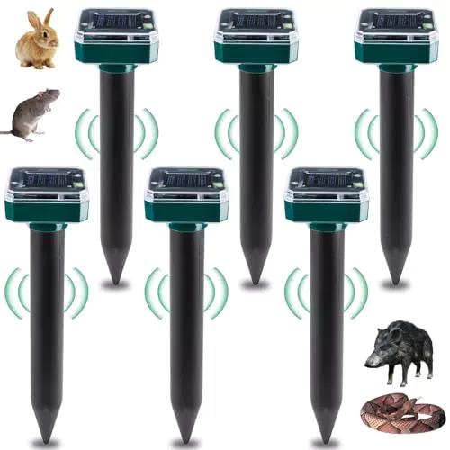 Delamiya Repellenti Solari Ultrasuoni per Talpe e Animali da Giardino