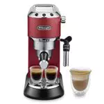 De'Longhi Dedica EC685.R Macchina Caffè Espresso Manuale con Montalatte e Spegnimento Automatico