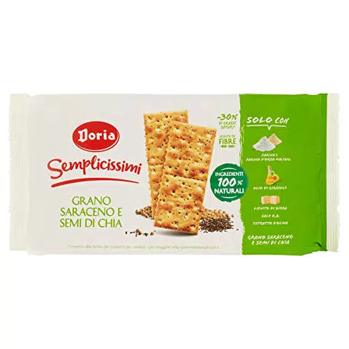 Doria Cracker al Grano Saraceno e Semi di Chia - Ingredienti 100% Naturali