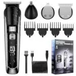 Elestyle Regolabarba Uomo Ricaricabile, Rasoio Elettrico Wet&Dry 5 in 1