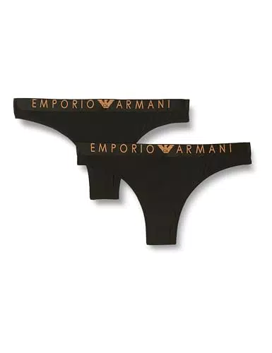 Emporio Armani Slip Brazilian Microfibra Iconica da Donna
