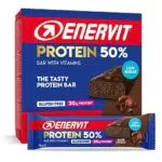 Enervit Protein Bar 50% Dark Choco - Barrette Proteiche Senza Glutine, Low Sugar