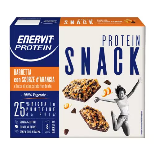 Enervit, Protein Snack 100% Vegetale con Scorze d'Arancia