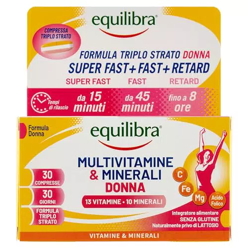 Equilibra Integratori Alimentari - Multivitamine e Minerali per Donna