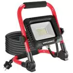 HYCHIKA Faretto da Cantiere 30W LED IP65 Impermeabile per Esterni, Rotazione 360°