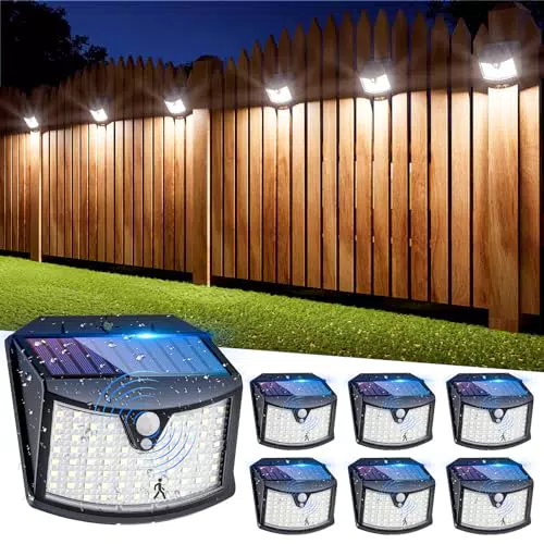 Faretto LED Solare da Esterno con Sensore di Movimento, Impermeabile IP65