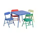 Flash Furniture Mindy Set Tavolo e Sedie Pieghevoli per Bambini e Scuole