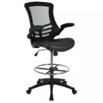 Flash Furniture Sedia da ufficio in metallo e plastica, altezza regolabile