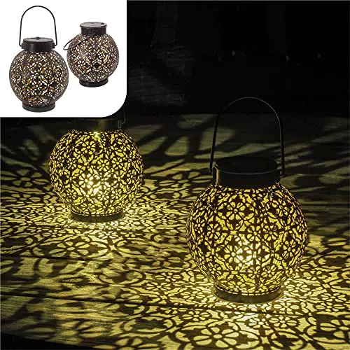 Gadgy Lanterne Solari da Esterno - Lampada Rotonda a LED per Giardino