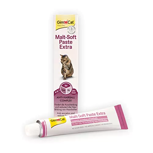 GimCat Malt-Soft Pasta Extra, Anti-Hairball Snack per gatti che favorisce l’espulsione dei boli di pelo